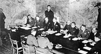 Signing of the act of unconditional surrender of Germany